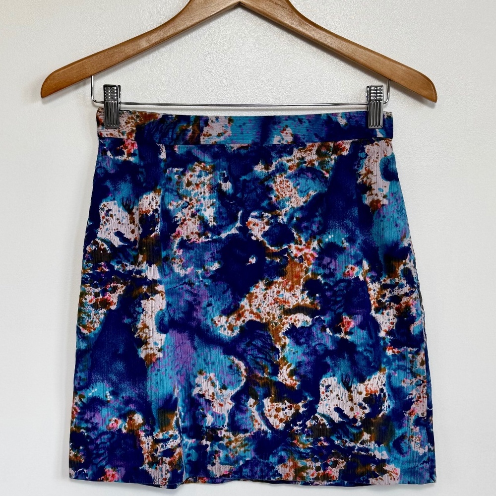 Hand-made Vintage Abstract 1980s Retro Mini Skirt Women's Size XS / 26
